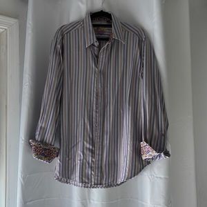 Robert Graham dress shirt size XL/TG purple striped. Great condition.